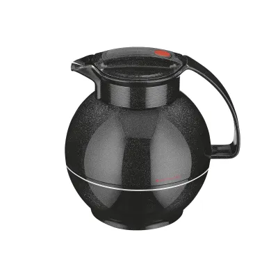 ROTPUNKT Isolierkanne 360 Sissy 1,0l | Thermoskanne | Glaseinsatz | 24h heiß | BPA-frei | Sparkling Black