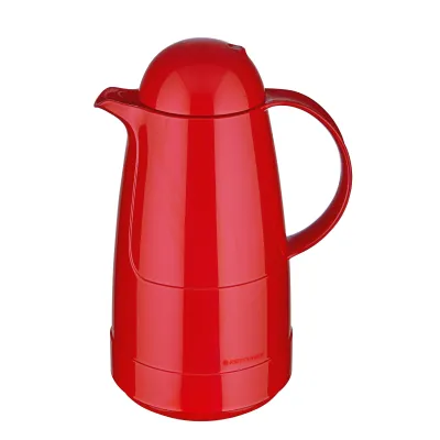 ROTPUNKT Isolierkanne Christine 200 | Thermoskanne 0,5L | Warmhaltekanne Kunststoff/Glas | rot Cardinal