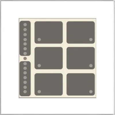 ISSENDORFF Glas-Tastenfeld 8 Tasten, 6LED weiß LCN - GT8W