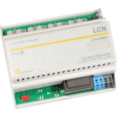 Issendorff Relaismodul LCN-R4M2H | 4x2 Jalousiemotoren 230V/8A | 8 Ausgänge | REG Montage | 30A | inkl. Versorgung