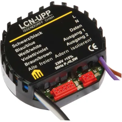 Issendorff Unterputz Dimmaktor LCN-UPP 30006 | 2x 230V Ausgänge | Busmodul | für KNX | IP20 | Smart Home Modul