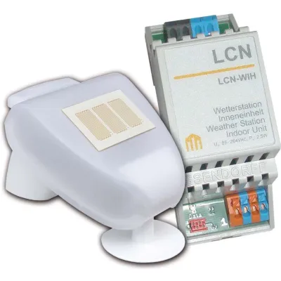 Issendorff Wetterstation LCN-WIH | Bussystem-Sensor für Wind, Regen, Licht, Temperatur & GPS | REG-Montage | IP44