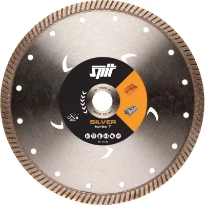 SPIT Diamant-Trennscheibe 140mm Set Silver Turbo T | für Mauernutfräse | 2 Stück | Präzisionsschnitt