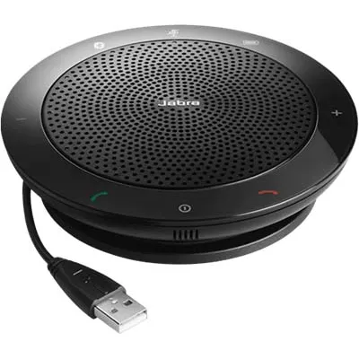 Jabra Speak 510+ UC Konferenzlautsprecher | Bluetooth & USB | 360° Mikrofon | 15h Akku | Schwarz