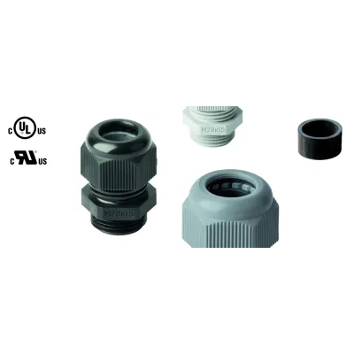 Jacob Kabelverschraubung M 20x1,5 50.016M20PA08 | metrisch | IP68 | Zugentlastung | Kunststoff PA | silbergrau RAL7001