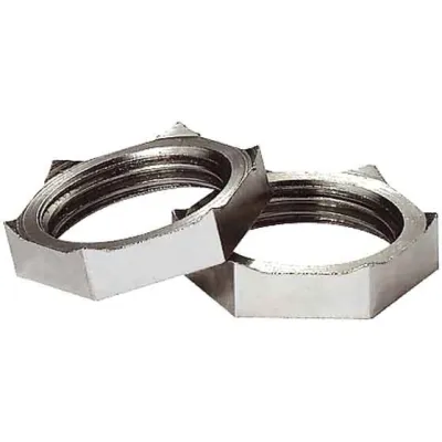 Jacob Gegenmutter M25x1,5 50.225 MPOT | EMV-Zubehör | Messing vernickelt | sechseckig | schlagfest | nickelfarben