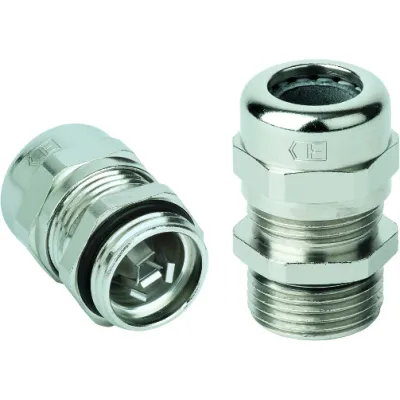 Jacob Kabelverschraubung M32x1,5 50.632 M/EMVD | EMV | IP68 | Messing vernickelt | 14-20mm | gerade | Zugentlastung