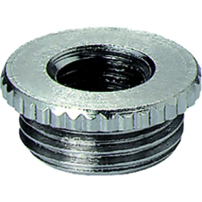 JACOB Reduzierring M25/M20x1,5 | Gewindeadapter Messing vernickelt | metrisch | Reduktion 25 auf 20 mm