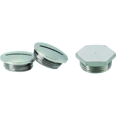 Jacob Verschlussschraube M40x1,5 10.4015 | Messing vernickelt | metrisches Gewinde | IP54 | -60 bis 200°C | nickelfarben