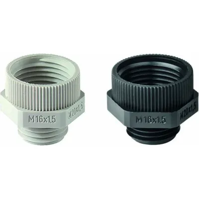 Jacob Erweiterungsring M20/M25x1,5 M20M25PA | Gewindering metrisch Kunststoff | Polyamid PA | 6-kant | grau RAL7035