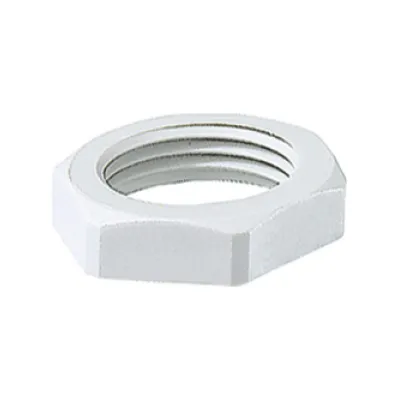 Jacob Gegenmutter M25x1,5 | 50.225 PA7001 | Kabelverschraubung Zubehör | Polyamid | sechseckig | silbergrau