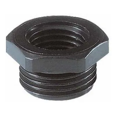 Jacob Reduktion M20/M16x1,5 | Kunststoff Polyamid PA | metrisches Innen- und Außengewinde | 6-Kant | schwarz RAL9005