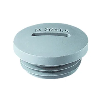 JACOB Verschlussschraube M20x1,5 | metrisches Gewinde | Polyamid | RAL 7035 grau | schlagfest | halogenfrei