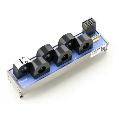 Janitza Stromwandlerleiste CT-6-20 1401630 | für UMG 20CM | Hutschiene | 63A | Klasse 1 | 6 Eingänge | Berührungsschutz