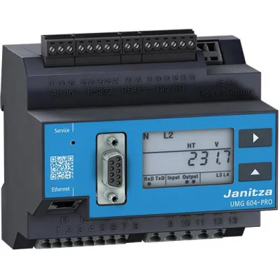 Janitza Netzanalysator UMG 604 E-PRO 5216202 | Power Analyser | Modbus | DIN-Schiene | Ethernet | LCD