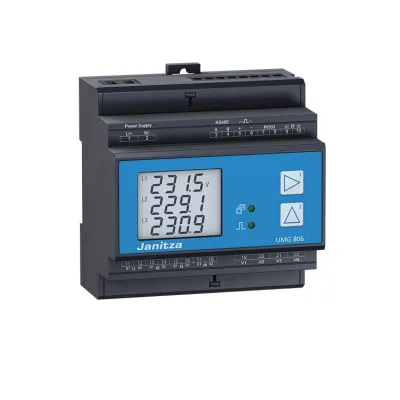 Janitza UMG 806 (UL) Energiemessgerät | modular | 3-Phasen | DIN-Schiene | RS485 Modbus RTU | 5A | IP20