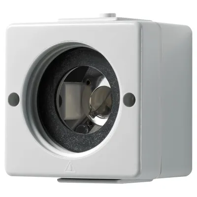 JUNG Lichtsignaleinsatz 637-14WEINS WG600 | E14 Fassung | Aufputz | Metall | 230V | 5W | IP2X | halogenfrei
