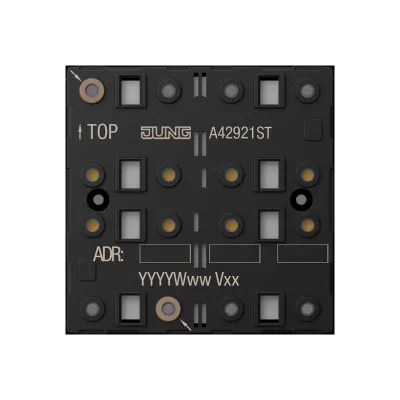 JUNG KNX Tastsensor-Modul A 4292 1ST Universal 2fach | Unterputz | 4 Tasten | LED-Anzeige | IP2X | Secure Serie AS/A