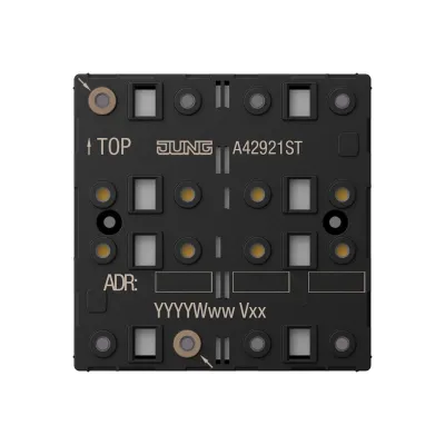 JUNG KNX Tastsensor-Modul A 4292 1ST Universal 2fach | Unterputz | 4 Tasten | LED-Anzeige | IP2X | Secure Serie AS/A