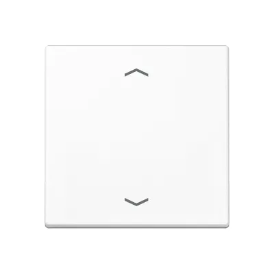 JUNG Wippe A101PWW für KNX Taster 1fach | Jalousie Pfeile Symbol | Duroplast glänzend | 55x55 mm | alpinweiß RAL 9016