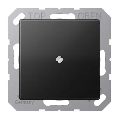 JUNG Leitungsauslass A590BFASWM | mit Zugentlastung | Unterputz | Tragring | 8mm Ø | Thermoplast | graphitschwarz matt