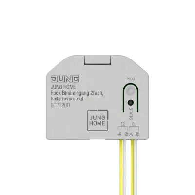 JUNG Binäreingang Unterputz BTPB2UB | 2-fach | batterieversorgt | LED-Anzeige | Bluetooth Mesh | JUNG HOME | Smart Home