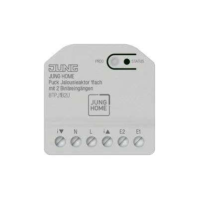 JUNG Jalousieaktor Unterputz BTPJ1B2U | 1-fach mit 2 Binäreingängen | Bluetooth Mesh | Smart Home | 700W | IP20 | Weiß