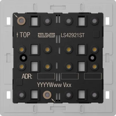 JUNG KNX Tastsensor-Modul LS 4292 1ST | 2fach | Universal | Secure | Unterputz | 4 Tasten | LED | IP2X | Kunststoff
