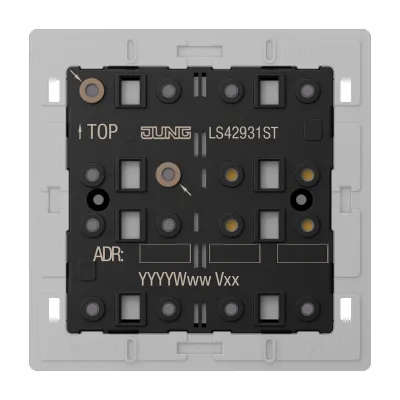 JUNG KNX Tastsensor-Modul LS 4293 1ST | 3fach | Universal | Unterputz | 6 Bedienelemente | LED-Anzeige | Serie LS