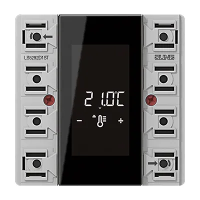 JUNG KNX Kompakt-Raumcontroller LS 5292 D1 ST | 2-fach | 4 Tasten | Unterputz | Kunststoff | Status-LED | Smart Home