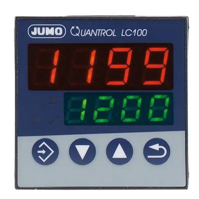 JUMO Quantrol Kompaktregler 702031/8-3100-25 | Temperaturregler | 48x48mm | AC/DC 20-30V | 2 Relais | Analogausgang