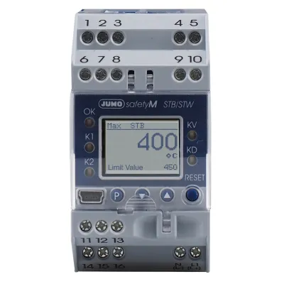 JUMO Sicherheitstemperaturbegrenzer 701150 | STB/STW DIN EN 14597 | SIL/PL | 110–240V AC | -200 bis +850 °C