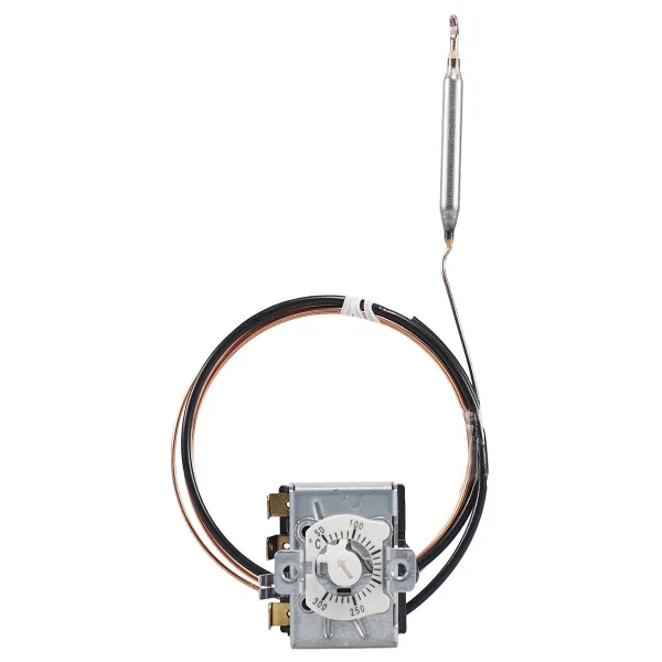 JUMO Temperaturwächter 60003225 | 50-300°C einstellbar | Kapillarrohrfühler 2m | Einbaugerät | Umschaltkontakt | IP00
