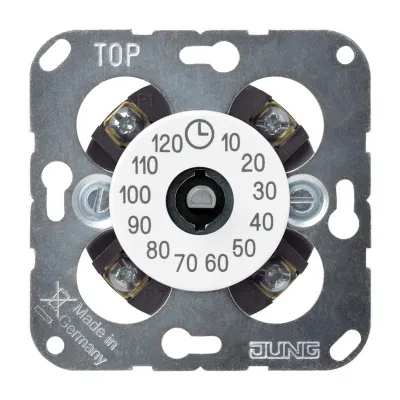 JUNG Zeitschalter mechanisch 11120-20WW | Schaltuhr 1-polig | 0-120 Min | Unterputz | 250V 16AX | alpinweiß