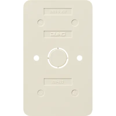 Jung Bodenplatte 328-622 | 2-fach AP600 | flammwidrig für 2-fach-Steckdose 6020A/6020KIA | Kunststoff Thermoplast | weiß