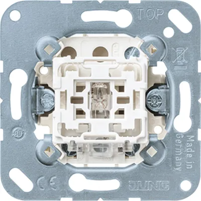 JUNG Wipp-Kontrollschalter 506-20KOU | Wechselschalter Unterputz | 20A 250V | Glimmlampe | beleuchtet | IP20 | weiß