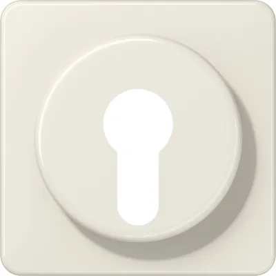JUNG Abdeckung für Schlüsselschalter 528 CD | bruchsicher | Thermoplast | Klemmbefestigung | IP44 | cremeweiß RAL 1013