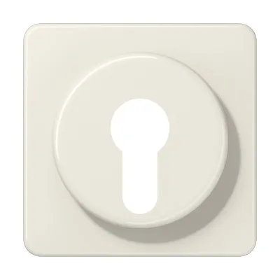 JUNG Abdeckung für Schlüsselschalter 528 CD | bruchsicher | Thermoplast | Klemmbefestigung | IP44 | cremeweiß RAL 1013