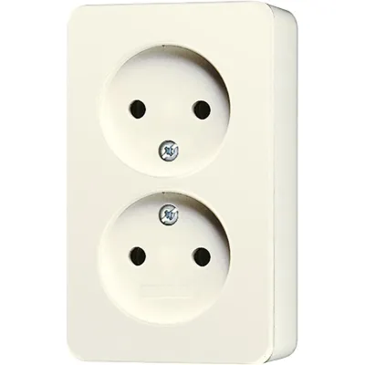 JUNG Zweifach-Steckdose 6010A | Aufputz | ohne Schutzkontakt | 2-fach | Duroplast | weiß glänzend | IP20 | 16A 250V