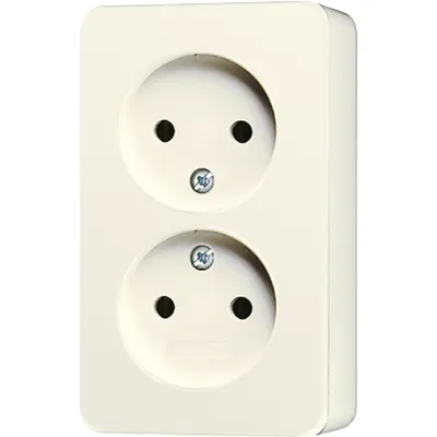 JUNG Zweifach-Steckdose 6010A | Aufputz | ohne Schutzkontakt | 2-fach | Duroplast | weiß glänzend | IP20 | 16A 250V
