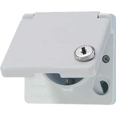 JUNG Oberteil Abdeckung 620WSLOT für 620 WSL | Ersatzteil WG 600 | mit Schloss & 2 Schlüsseln | Federklemmen 2,5mm²