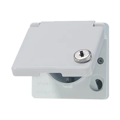 JUNG Oberteil Abdeckung 620WSLOT für 620 WSL | Ersatzteil WG 600 | mit Schloss & 2 Schlüsseln | Federklemmen 2,5mm²