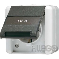 Jung 820 KI NA W STECKDOSE M.KINDERSCHUTZ
