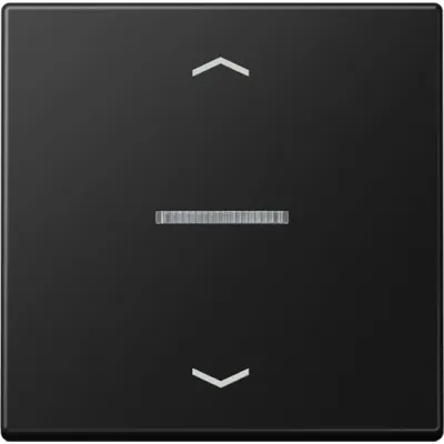 JUNG Kontrollwippe A 101 KO5P BF SWM | Jalousie-Taster 1fach KNX | Lichtleiter | Pfeilsymbol | Thermoplast | schwarz