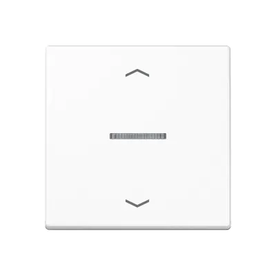 JUNG Wippe KNX Taster 1fach A101KO5PWW | Jalousie | Lichtleiter | Pfeilsymbol | Duroplast | 55x55 mm | Alpinweiß