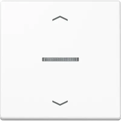 JUNG Wippe KNX Taster 1fach A101KO5PWW | Jalousie | Lichtleiter | Pfeilsymbol | Duroplast | 55x55 mm | Alpinweiß