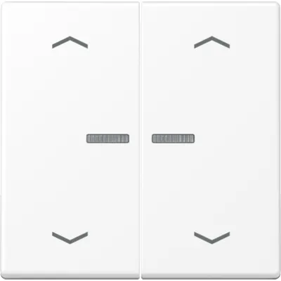 JUNG Wippe 2fach A 102 KO5P BF WWM | KNX Jalousietaster | Pfeilsymbole | Kunststoff matt | schneeweiß RAL 9016