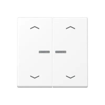 JUNG Wippe 2fach A 102 KO5P BF WWM | KNX Jalousietaster | Pfeilsymbole | Kunststoff matt | schneeweiß RAL 9016