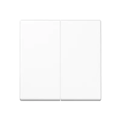 JUNG Wippe für Serientaster A102WW | 2-fach | Duroplast glänzend | KNX Taster kompatibel | 55x55 mm | alpinweiß