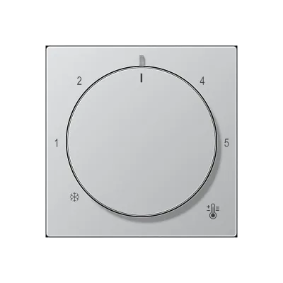 JUNG Abdeckung für Thermostat A 1749 BF AL | Drehknopf | Thermoplast lackiert | 55x55 mm | aluminium